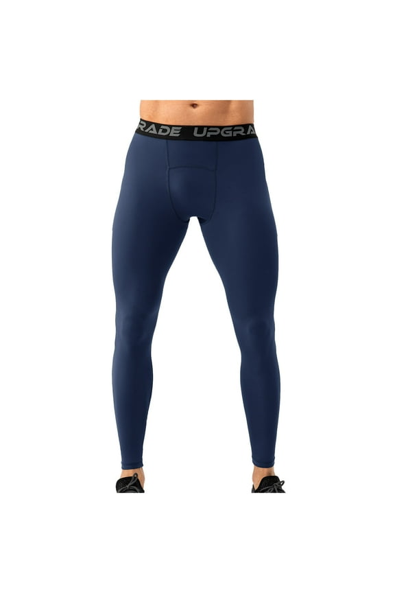 2023 Men’s Compression Pants Sports Tights Leggings Baselayer Running Workout Active Athletic Gym Long Pants A Navy,X-Small