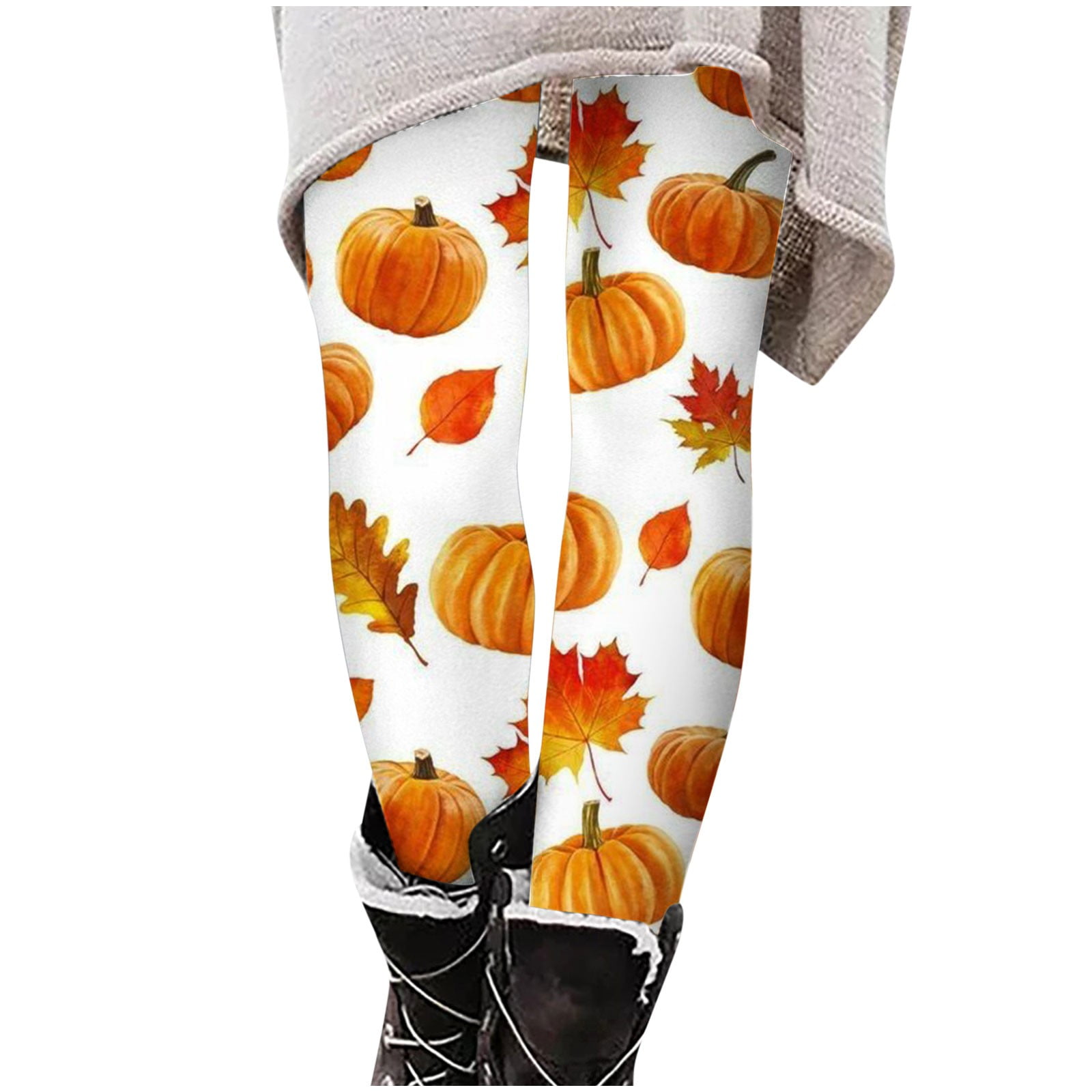 VEKDONE 2024 Clearance Women's Halloween Pumpkin Printed Leggings ...