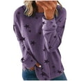 thumbnail image 1 of VEKDONE 2025 Casual Print Hoodie Sweatshirt for Women Fall Long Sleeve Drawstring Hooded Blouse Loose Fit Lightweight Comfy Pullover 2025 Trendy Crewneck Tops, 1 of 4