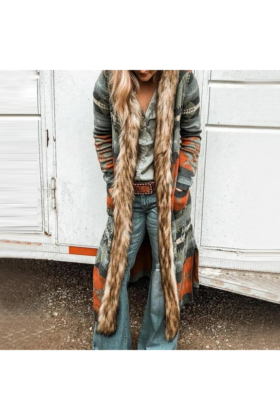 2026 Jacket for Women Long Sleeve Heavyweight Faux-Fur Fuzzy Warm Winter Cardigan Coats, Women 2026 Casual Jacket