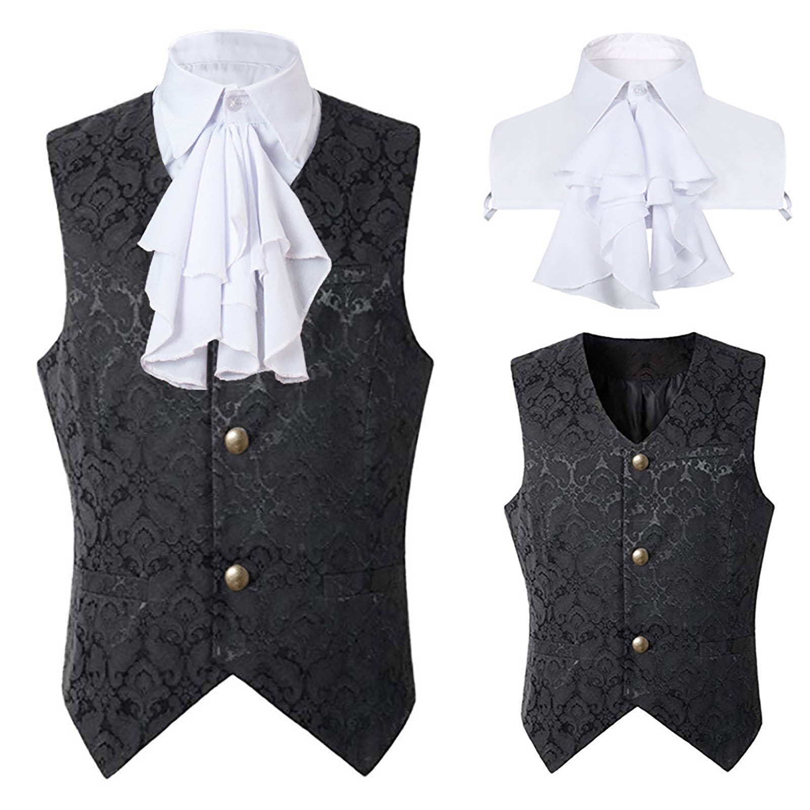 VEKDONE 2025 Clearance Mens Victorian Vest Steampunk Double