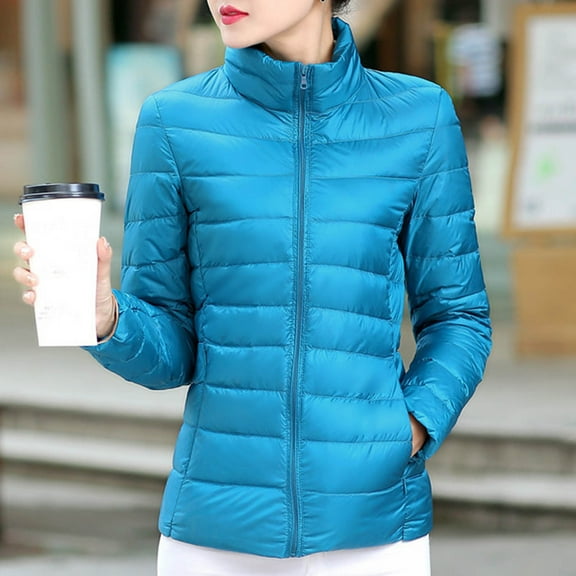 VEKDONE 2026 Women's Lightweight Packable Puffer Jacket Long Sleeve Comfortable Quilted Padded Down Jacket, Women 2026 Casual Jacket