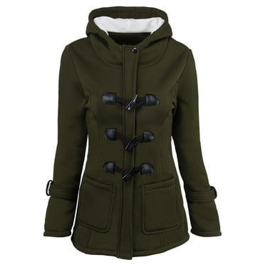 VEKDONE 2025 Clearance Women's Woolen Coats Notch Lapel Double Breasted Trench Jackets Mid Long Pea Overcoats Fall Winter Coat Office Outwear