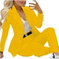 thumbnail image 1 of VEKDONE 2025 Clearance Womens 2 Piece Suit Solid Open Front Long Sleeve Blazer and Suit Pants Set Business Casual Blazer Outfit for Work, 1 of 6