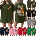 thumbnail image 1 of VEKDONE Baby Monkey Punch T-Shirt, Animal Lover Gift Blouse Cute Monkey T-Shirt, Team Punch Blouse Red（Graphic 6） L, 1 of 6