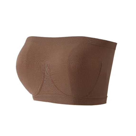 VEKDONE Bandeau Bra Strapless Bras for Women Soft Comfy Wireless Push Up Bandeau Tube Top Padded Bralette