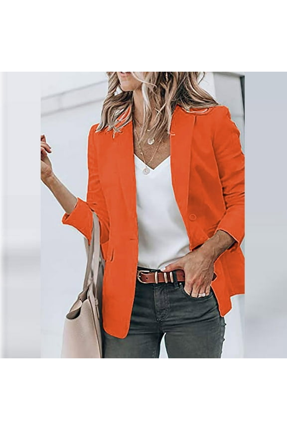 Blazer Jackets for Women Work Casual Office Long Sleeve Coat Fashion Dressy Business Suit Jacket 2025 Clearance on Sale M-3XL