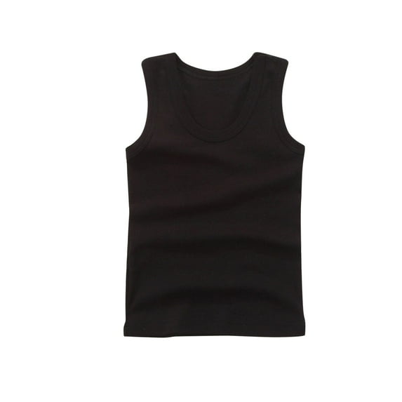 VEKDONE Boys Girls Crew Neck Cotton Tank Tops Toddler Kids Soft Comfy Sleeveless Pullover Summer Solid Color Kid Blouses March Gift for Toddler