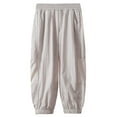 thumbnail image 1 of VEKDONE Boys Summer Workout Long Pants Mesh Patchwork Breathable Quick Dry Pants Casual Loose Fit Lightweight Sweatpant with Pockets Beige 12 Years, 1 of 3