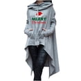 thumbnail image 1 of VEKDONE Christmas Hoodie Sweatshirts for Women 2024 Clearance Sale Trendy Print Long Sleeve Pullover Blouse Casual Medieval Vintage Tops with Pockets Iregular Hem Cloak Robe, 1 of 4
