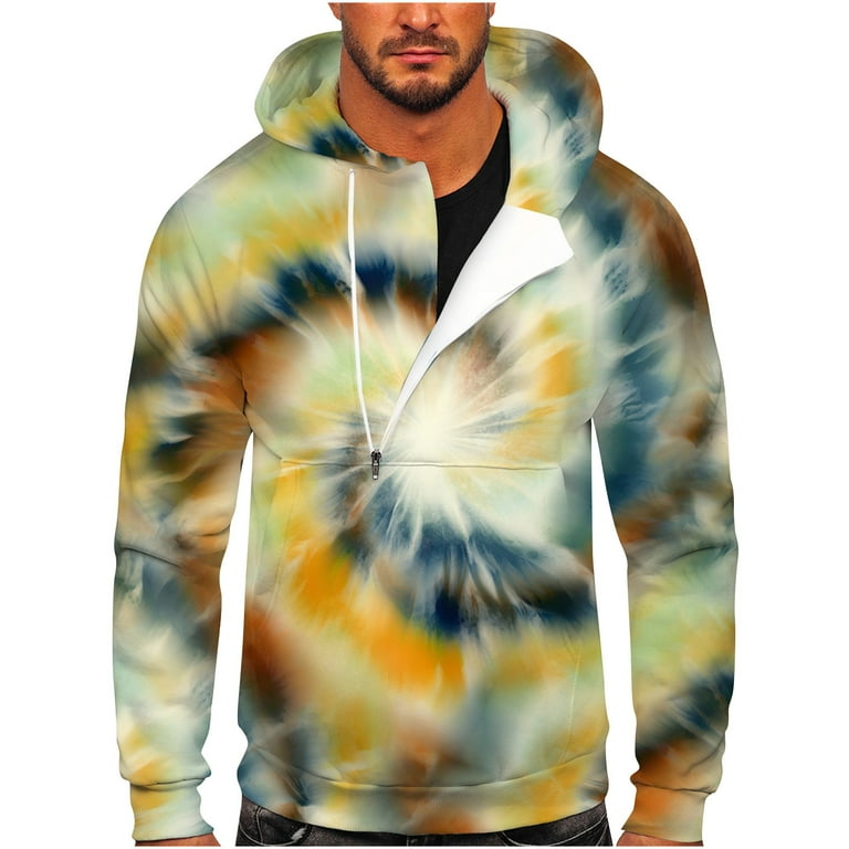 Plus size tie dye zip up hoodie 2025