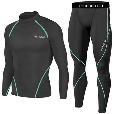VEKDONE Clearance 2025 Men's Compression Sets Workout Pants Athletic Compression Shirt and Leggings Running Tights for Sport, 2 Pieces Workout Sets for Men