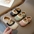 thumbnail image 1 of VEKDONE Baby Girls Premium Mary Jane Flats Rubber Sole Wedding Party Princess Ballet Shoe Rubber Sole Cute Baby Mary Janes Green,27, 1 of 4