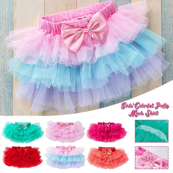 VEKDONE Baby Girls Tutu Skirt Princess Fluffy Soft Tulle Ballet Birthday Party Pettiskirt Holiday Gift for Girl Green,0-24Months
