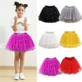 thumbnail image 1 of VEKDONE Clearance Little Girl's Pearl Tulle Tutu Skirts Flared Pleated Layered Mesh Skirt Party Dance Birthday Today's Deals Red,7Years, 1 of 4