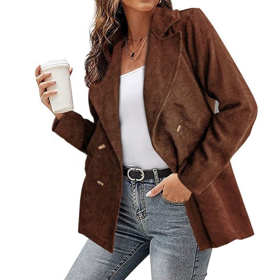 VEKDONE Corduroy Blazer for Women Fall Blazer Coats 2025 Clearance on Sale S,M,L,XL,XXL