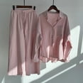 thumbnail image 1 of VEKDONE Fall Clearance 2 Piece Outfits for Women Cotton Linen Lounge Sets Long Sleeve Tunic Tops Wide Leg Pants Matching Set 2025 Fall Trendy Outfit Vintage Suit, 1 of 5