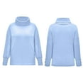 thumbnail image 1 of VEKDONE Fall Deal Plus Size Knit Pullover for Women Long Sleeve Turtleneck Thin Blouse Solid Color Loose Fit Sweater Fall Winter Trendy Outdoor Top, 1 of 5