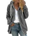 thumbnail image 1 of VEKDONE Fleece Hoodie Jackets for Women Winter Sherpa Warm Hooded Jacket Full Zip Up Fuzzy Coats Solid Color Plus Size Drawstring Outerwear, 1 of 4
