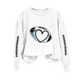thumbnail image 1 of VEKDONE Football Graphic Sweatshirts for Women Long Sleeve Crewneck Pullover Top Casual Loose Fit Lightweight Blouse Fleece Sweatshirts No Hood Fall Clothes Tops, 1 of 4