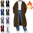 thumbnail image 1 of VEKDONE Girls Long Hoodie Jacket Full Zip Oversized Maxi Length Hooded Sweatshirt Coat with Pockets & Drawstring Hem Casual Loose Long Sleeve Outerwear for Fall Winter Brown,120, 1 of 7