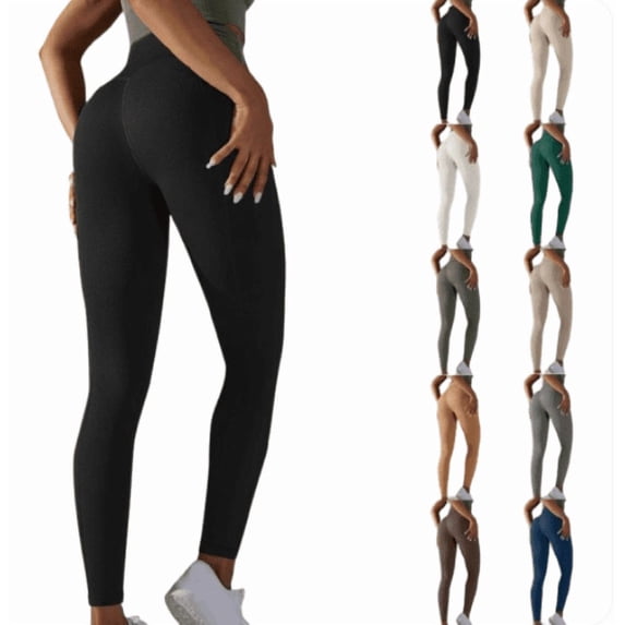 VEKDONE High Waisted Leggings for Women Buttery Soft Tummy Control Yoga Leggings for Workout Athletic Solid Color Butt Lifting Sexy Tights