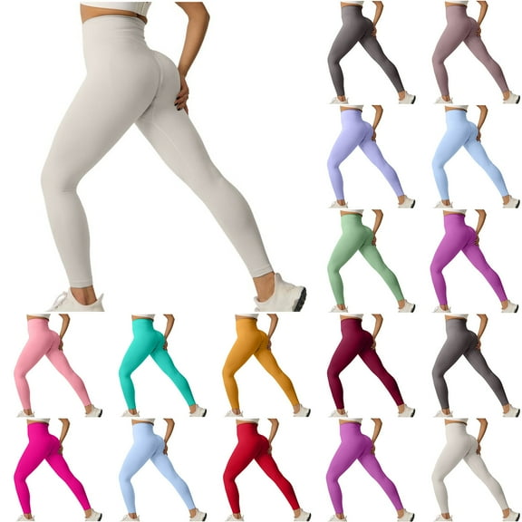 VEKDONE High Waisted Leggings for Women Soft Tummy Control Butt Lifting Tights Non See Through Workout Yoga Leggings for Running