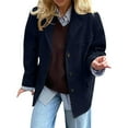 thumbnail image 1 of VEKDONE Jackets for Women Dressy Button Lapel Coats Solid Color Long Sleeve Loose Fit Jacket Fall Fashion Office Coat with Pockets, 1 of 5