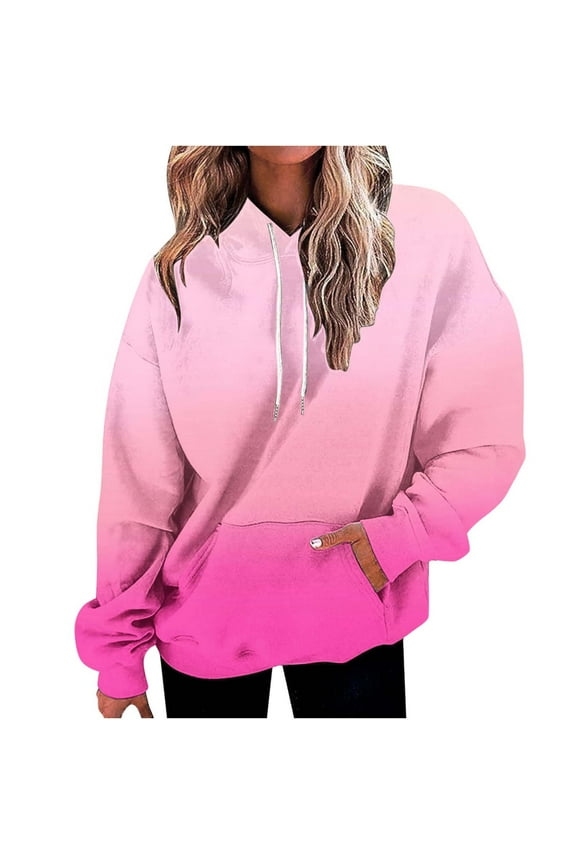 Junior Sweatshirt Zip Up Fall Sweatshirt for Women Autumn Pullover Tops Drawstring Hoodies Long Sleeve Graphic Sweatshirt ZA Pink Large