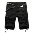thumbnail image 1 of VEKDONE Men's Cotton Cargo Shorts Button Zipper Workwear Shorts Solid Color Multi Pockets Knee Length Shorts Summer Casual Outdoor Cargo Pants, 1 of 6