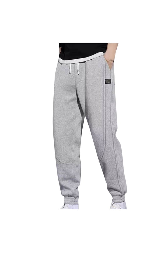Men's Lounge Sweatpants Big and Tall Stretch Waist Tapered Pants with Multiple Pockets Drawstring Soft Breathable Trousers Outdoor Joggers Pants