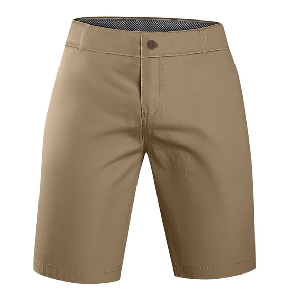 VEKDONE Men's Suit Shorts Summer Fashion Solid Color Loose Fit Dressy Short Pants Straight Leg Comfy Cargo Shorts Work Office Crop Sweatpants Khaki 30