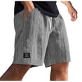 thumbnail image 1 of VEKDONE Mens Big and Tall Shorts Fashion Jacquard Textured Beach Shorts Summer Loose Fit Comfy Drawstring Short with Pockets Casual Lightweight Stretch Short Pants Gray L, 1 of 5