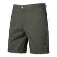thumbnail image 1 of VEKDONE Mens Button Zipper Dress Shorts Solid Color Straight Leg Knee Length Shorts Fashion Loose Work Suit Shorts with Pocket, 1 of 5