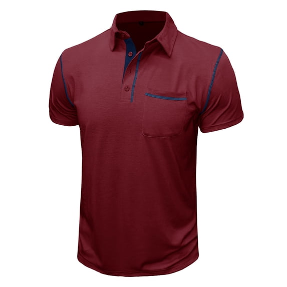VEKDONE Mens Shirts Summer Short Sleeve Button Lapel Tops Dressy Business Work Shirt Solid Color Slim Fit Office T-shirts 2025