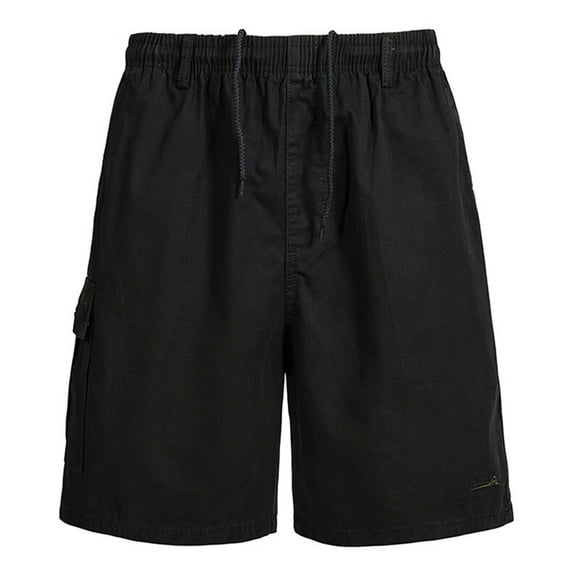 VEKDONE Mens Twill Cargo Shorts Elastic Waisted Drawstring Work Pants Big And Tall Solid Color Shorts with Pockets Casual Loose Outdoor Shorts