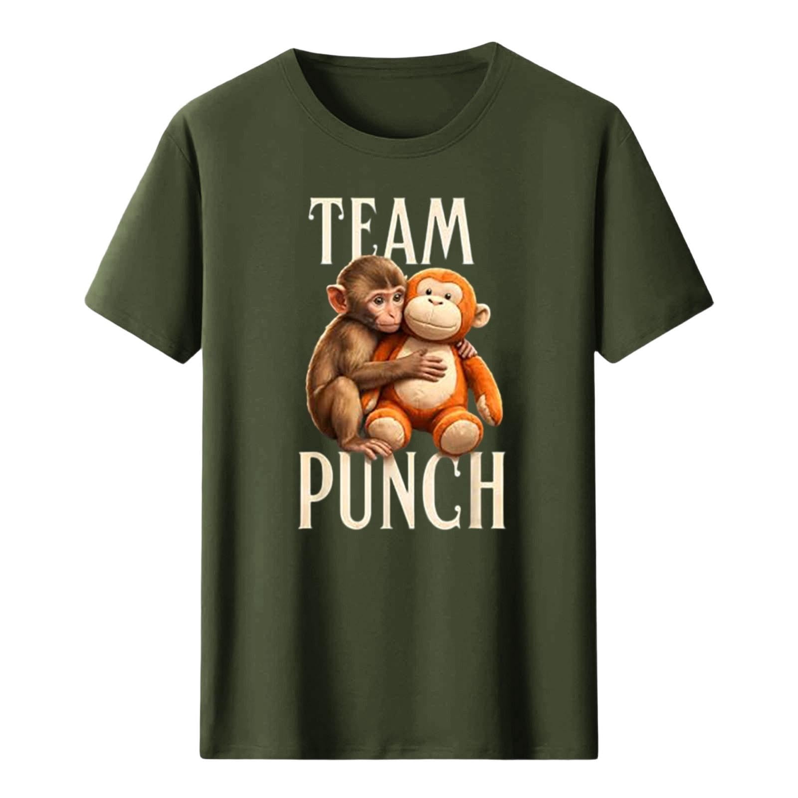 VEKDONE Monkey Punch with Stuffed T Shirt for Womens Animal Lovers ...