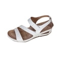 thumbnail image 1 of VEKDONE Outdoor Sandals for Women Women's Fashion Casual Spring And Summer New Solid Color Round Toe Open Toe Wedge Sandals, 1 of 6