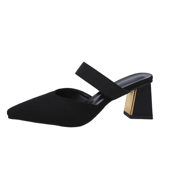 VEKDONE Outdoor Sandals for Women Women's Fashion Casual Spring New Style Pointed Toe Thick Heel High Heel Sandals