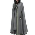 thumbnail image 1 of VEKDONE 2025 Women Hooded Trench Coat Open Front Cloak Cardigan Jacket Coat Batwing Poncho Cardigan Cape Coats, 1 of 7