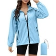 thumbnail image 1 of VEKDONE Rain Jacket for Women with Hood Waterproof Lightweight Rain Hooded Jacket Packable Thin Raincoat with Pockets Full Zip Up Hiking Jackets, 1 of 9
