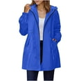 thumbnail image 1 of VEKDONE Raincoat for Women Waterproof Long Hooded Rain Jacket Trench Coats Fall Long Sleeve Outdoor Windproof Windbreaker Travel Jackets with Pockets, 1 of 9
