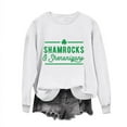 thumbnail image 1 of VEKDONE SHAMROCKS Letter Print Sweatshirts for Women 2024 Clearance Irish St. Patrick's Day Long Sleeve Blouse Casual Loose Fit Crewneck Pullover Tops White M, 1 of 4