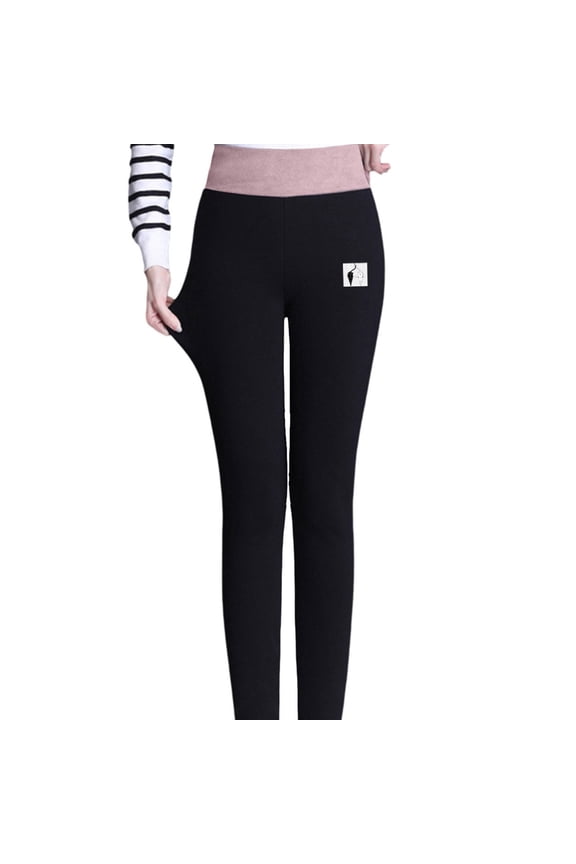 Sherpa Lined Fleece Leggings for Women Fall Winter High Waisted Warm Long Pants Plus Size Stretchy Tights Trendy Slim Yoga Pant Black XXXL