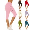 thumbnail image 1 of VEKDONE Skirted Leggings for Women Tennis Golf Skorts Capris Gym Yoga Legging with Skirts Pickleball Workout Capri Pants Gradient color Milk Silk Soft Tights, 1 of 7