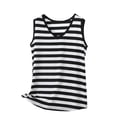 thumbnail image 1 of VEKDONE Stripe V Neck Tank Tops for Women Summer Plus Size Loose Fit Modal Tanks Casual Loose Fit Lightweight Tunic Tops Sleeveless Beach Tank Top White L, 1 of 9