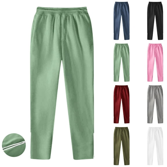 VEKDONE Sweatpants for Women Fall Fashion Workout Gym Joggers Pants Casual Elastic Waisted Straight Trousers Lightweight Thin Fleece Sweat Pants with Pockets