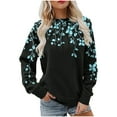 thumbnail image 1 of VEKDONE Sweatshirts for Women Floral Graphic Long Sleeve Blouse Fall Loose Fit Crewneck Pullover Top Plus Size Soft Comfy Sweatshirt No Hood, 1 of 5