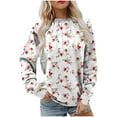thumbnail image 1 of VEKDONE Sweatshirts for Women Floral Graphic Long Sleeve Blouse Fall Loose Fit Crewneck Pullover Top Plus Size Soft Comfy Sweatshirt No Hood, 1 of 5