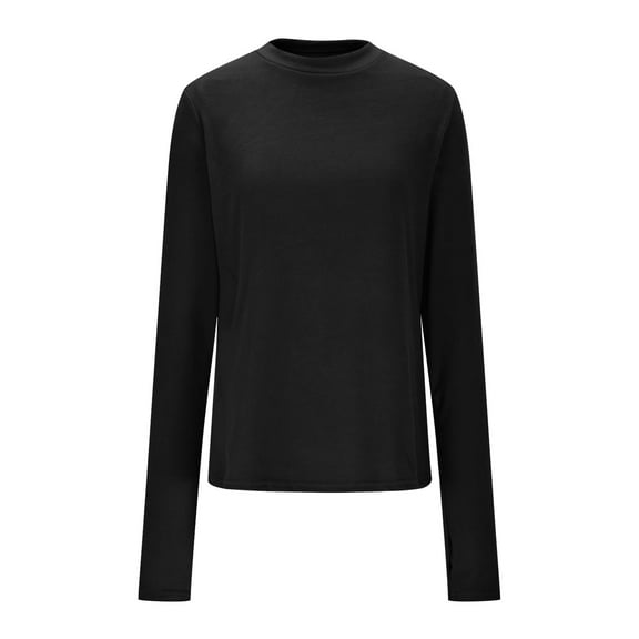 VEKDONE Thermal Shirts for Women Fall Winter Long Sleeve Mock Neck Fleece Blouse Casual Solid Color Bottoming Shirt Stretchy Slim Slim Knitted Tight Top